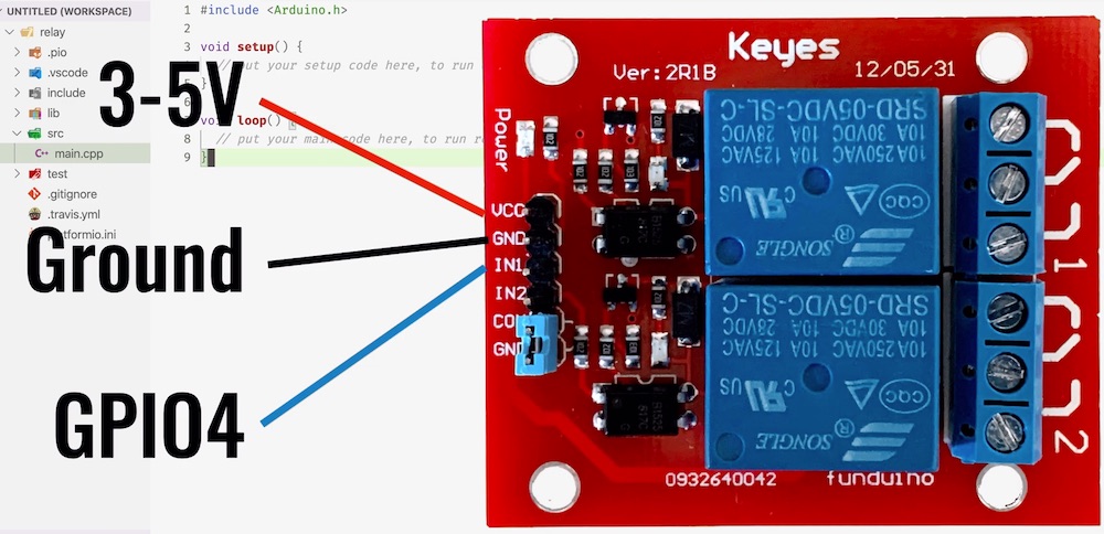 How to connect a relay board