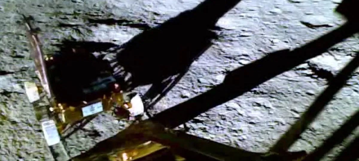 The Chandrayaan-3 lander on the Moon