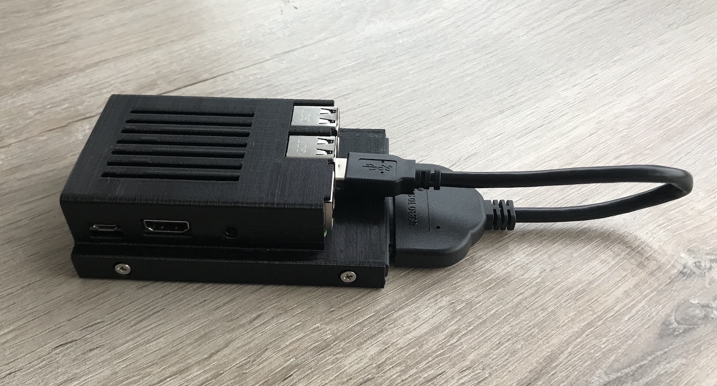 3D printed case for the Raspberry Pi + USB SSD