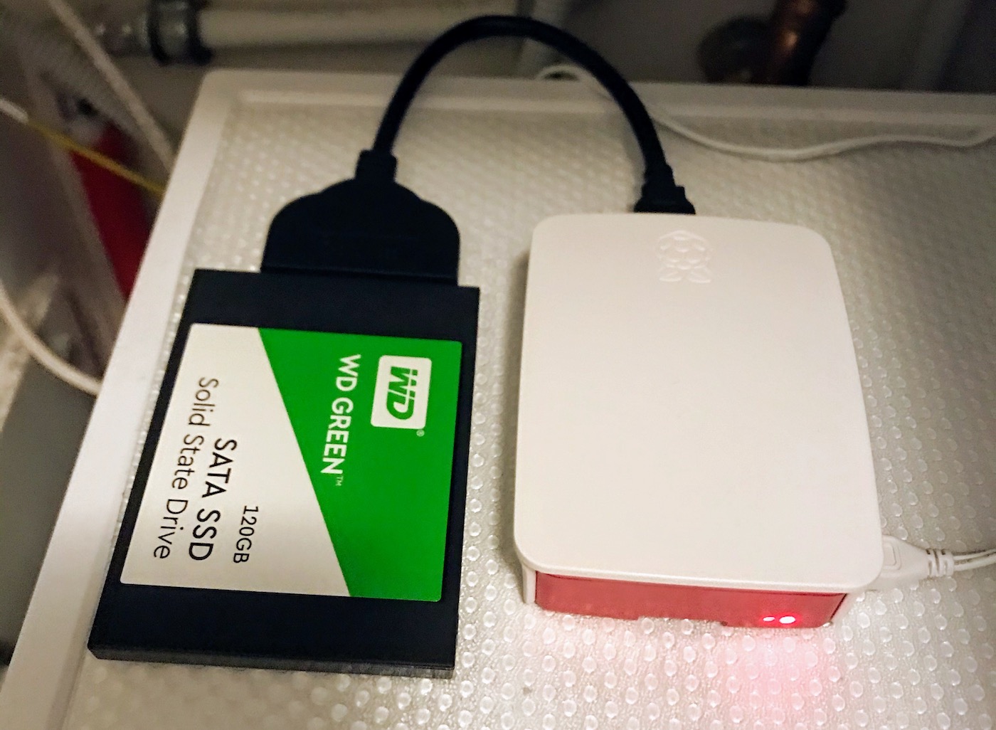 Raspberry Pi with an external WD SSD (USB)