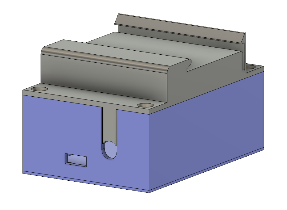3D model of the DIN-rail mount