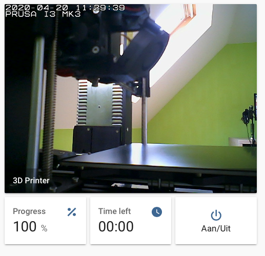 Prusa i3 MK3 entity in Home Assistant
