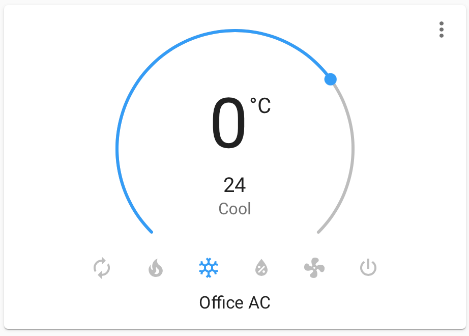 Home Assistant's thermostat control UI