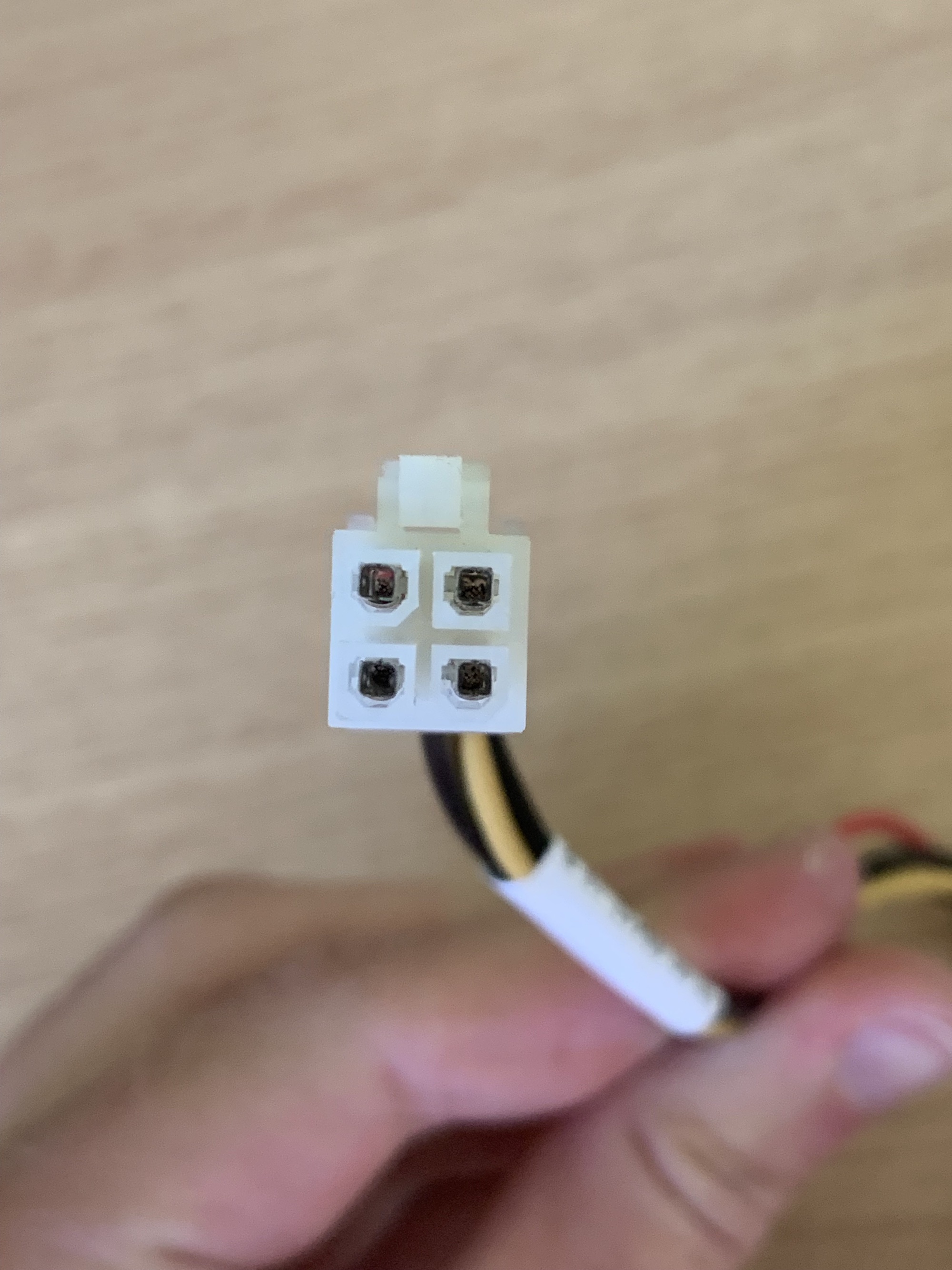 Photo of the special Molex connector