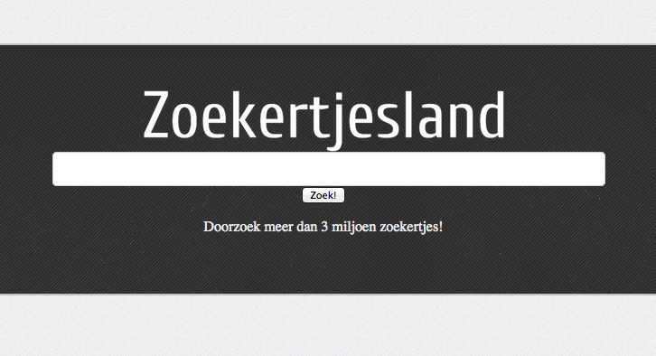 The homepage of Zoekertjesland